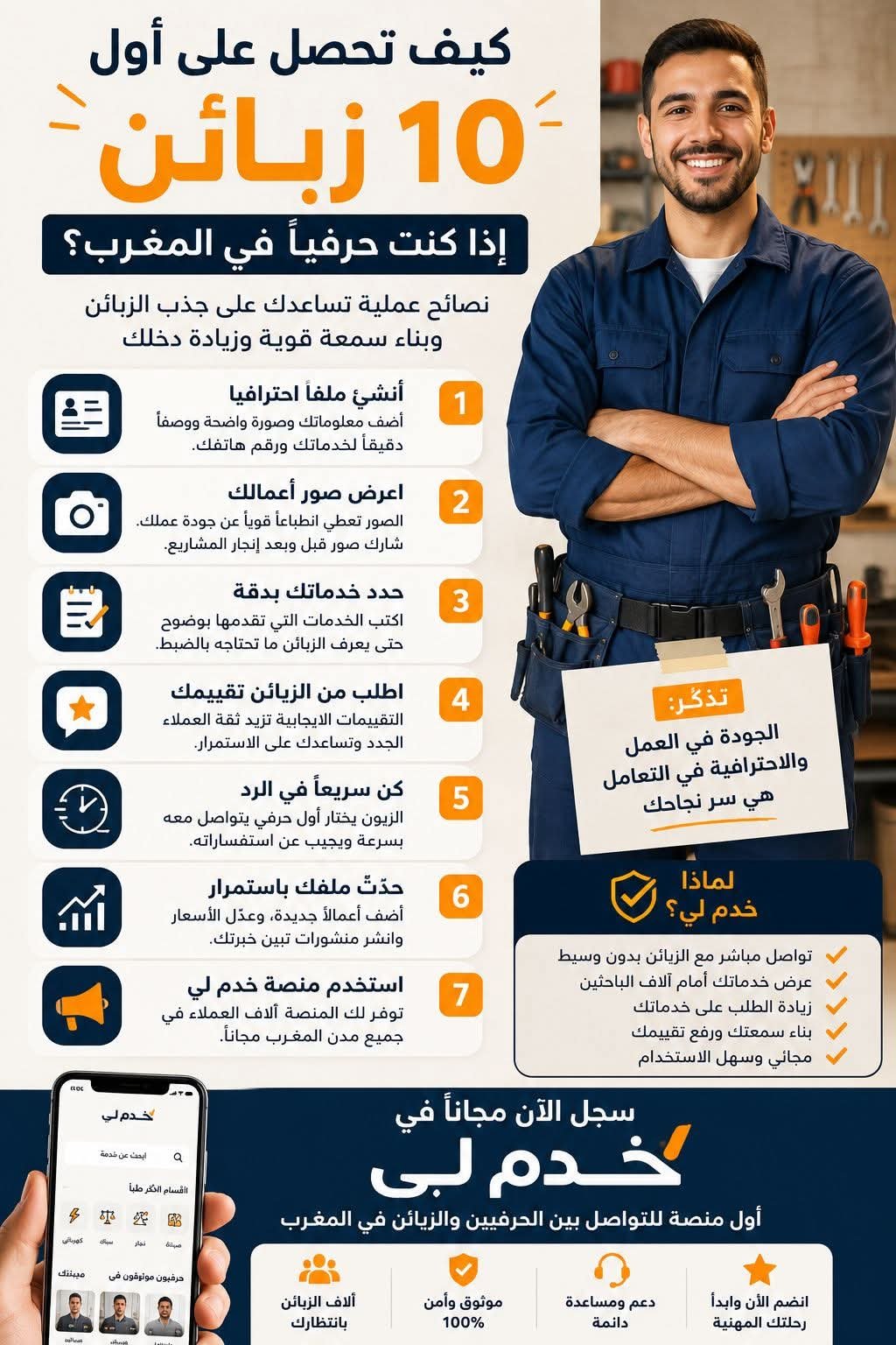 كيف تحصل على أول 10 زبائن إذا كنت حرفيًا في المغرب؟

يعتقد الكثير من ا...