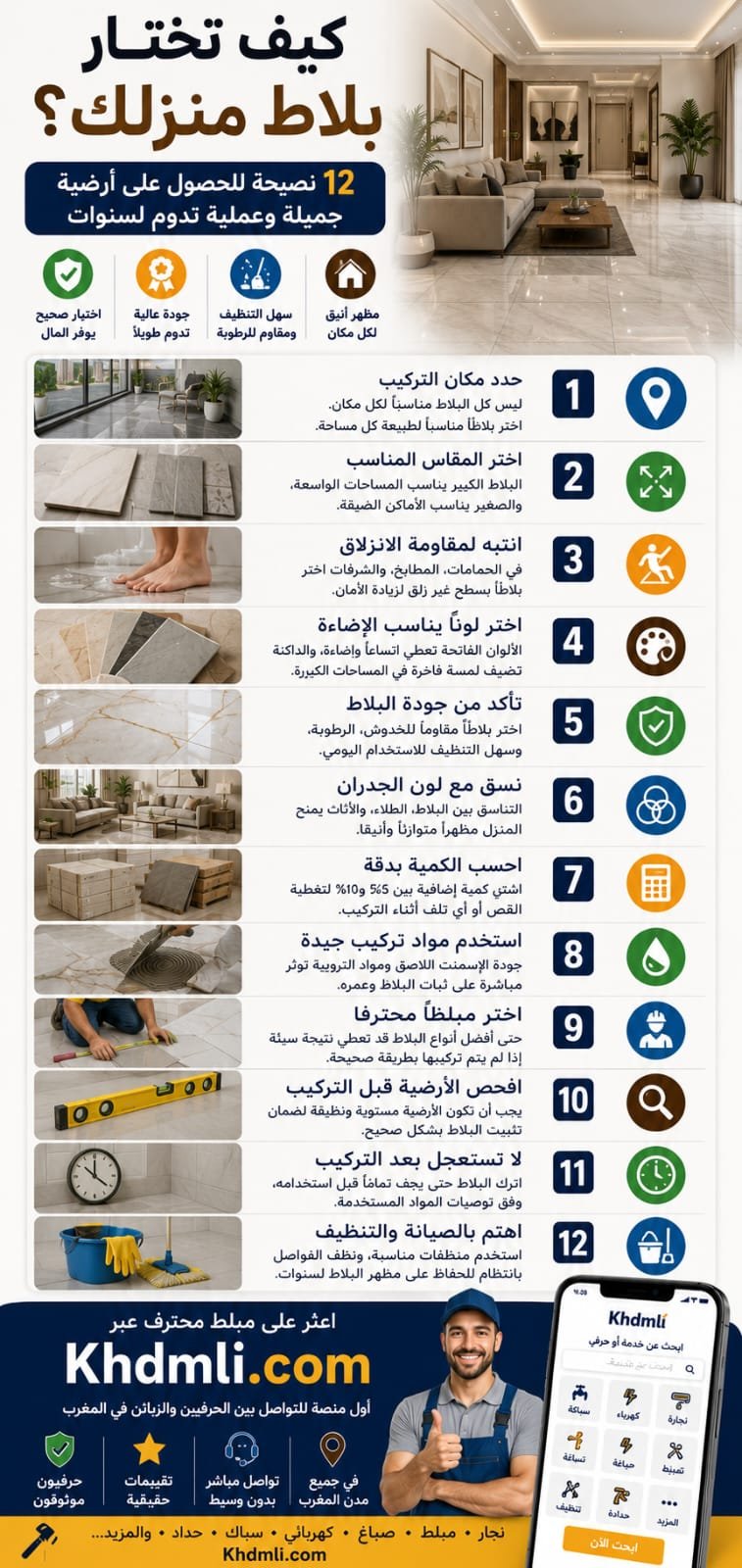 كيف تختار بلاط منزلك؟ 12 نصيحة للحصول على أرضية جميلة وعملية

يؤثر الب...