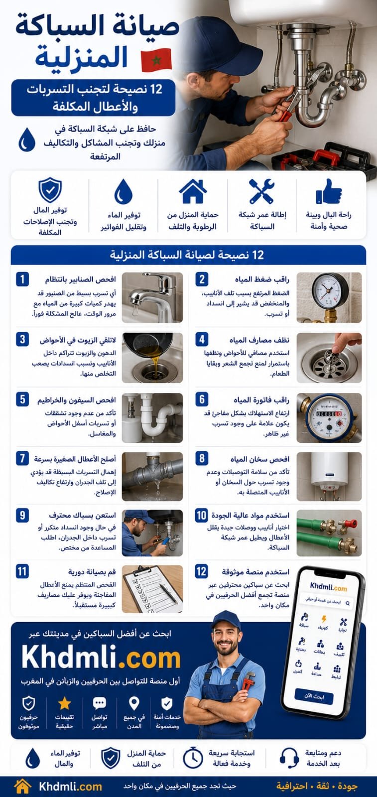 صيانة السباكة المنزلية: 12 نصيحة لتجنب تسربات المياه والأعطال المكلفة
...