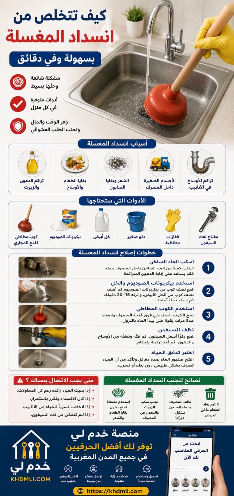 كيف تتخلص من انسداد المغسلة بسهولة؟

يُعد انسداد المغسلة من أكثر الأعط...