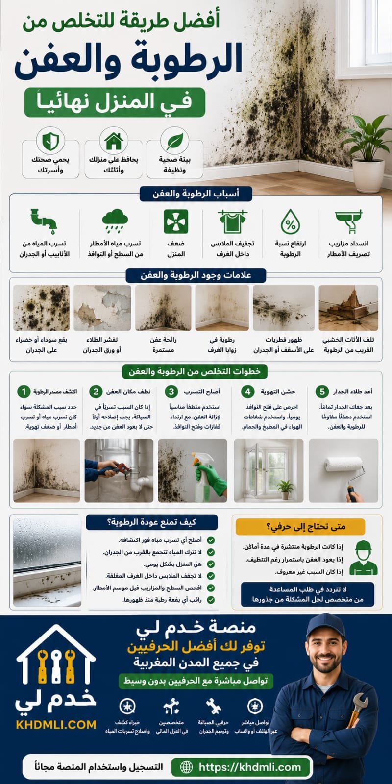 أفضل طريقة للتخلص من الرطوبة والعفن في المنزل نهائيًا

تُعد الرطوبة وا...