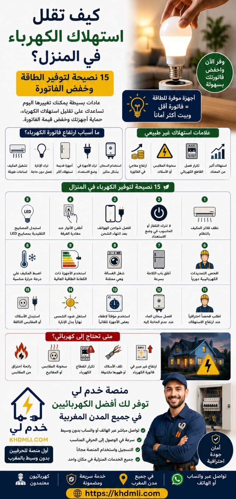 كيف تقلل استهلاك الكهرباء في المنزل؟ 15 نصيحة لتوفير الطاقة وخفض الفات...